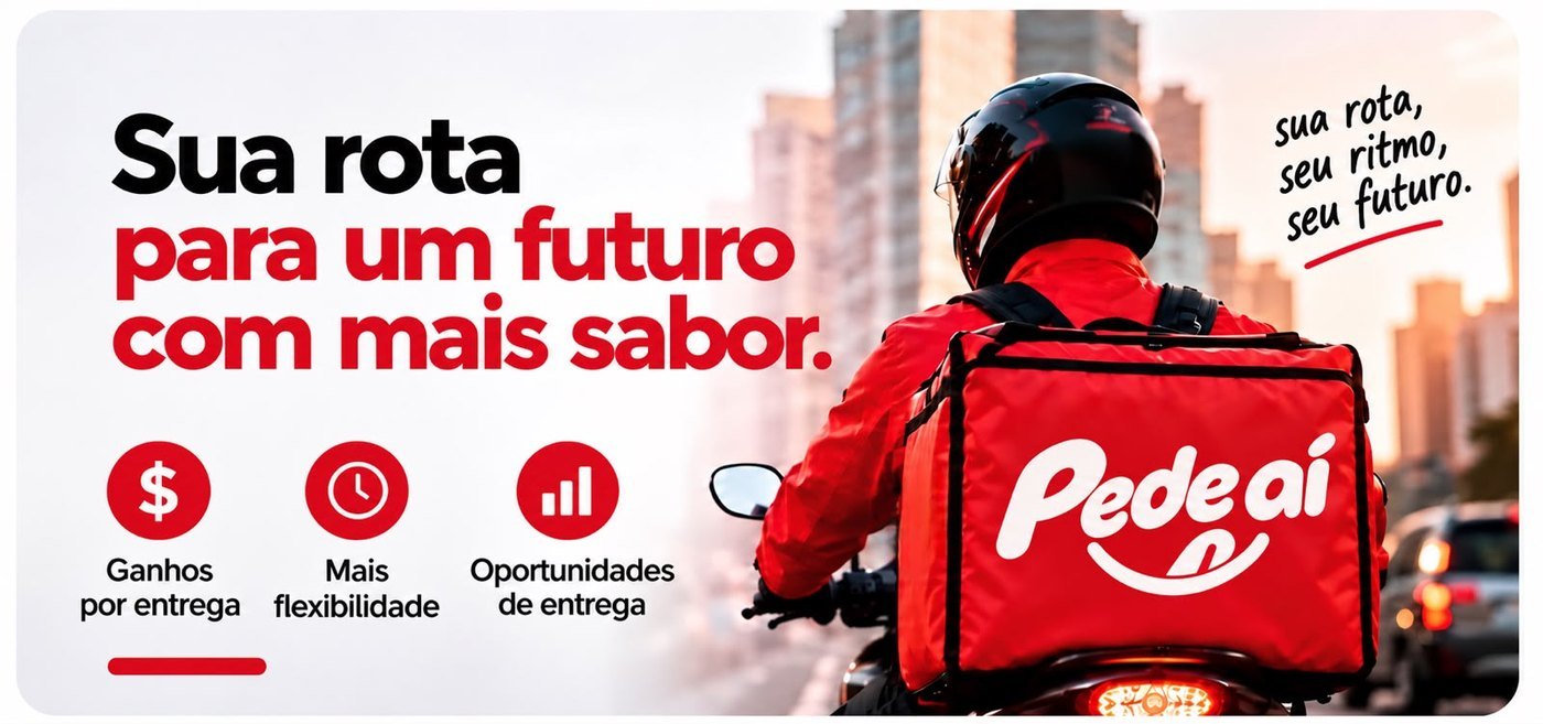 Sua rota para um futuro com mais sabor. Ganhos por entrega, mais flexibilidade e oportunidades de entrega.